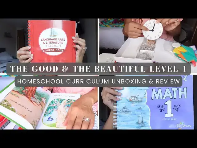 'Video thumbnail for The Good And The Beautiful Level 1 Curriculum Unboxing and Initial Review: Homeschool Curriculum'