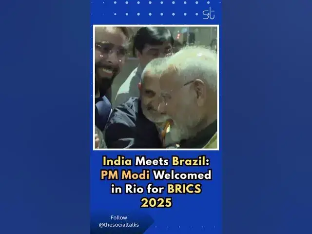 'Video thumbnail for India Meets Brazil: PM Modi Welcomed in Rio for BRICS 2025'