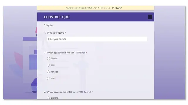 'Video thumbnail for How to make an Online Quiz with Microsoft Forms'