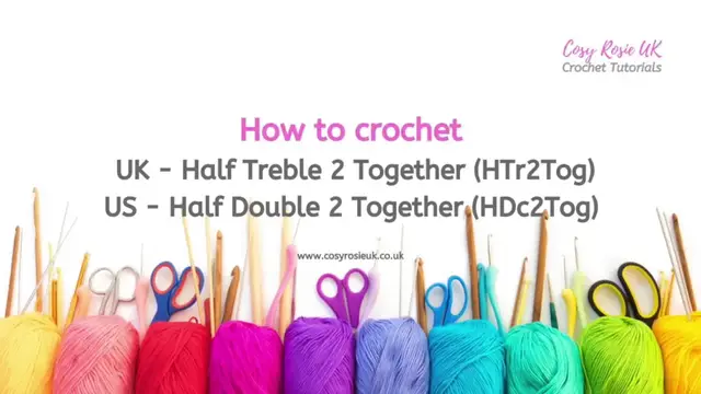 'Video thumbnail for How To Crochet - Half Treble 2 Together (HTr2Tog)'