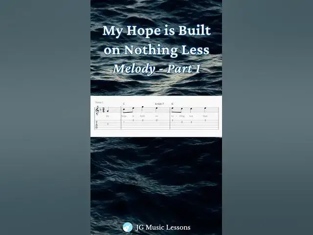 'Video thumbnail for My Hope is Built on Nothing Less - melody with guitar tabs 🎸✝️   #guitarlesson #guitartutorial'