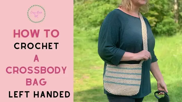 'Video thumbnail for Left Handed Sturdy Crochet Crossbody Bag'