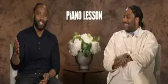 'Video thumbnail for Video: THE PIANO LESSON is a Family Affair for Malcolm and John David Washington'