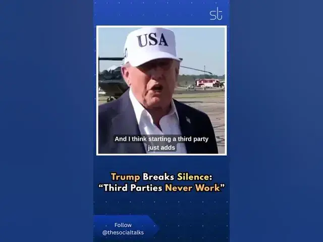 'Video thumbnail for Trump Breaks Silence: “Third Parties Never Work”'