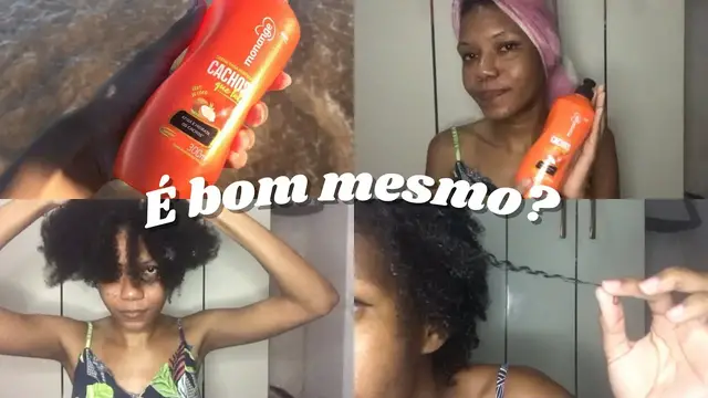 'Video thumbnail for FINALIZANDO CABELO CRESPO COM CREME DE PENTEAR MONANGE CACHOS QUE TAL'
