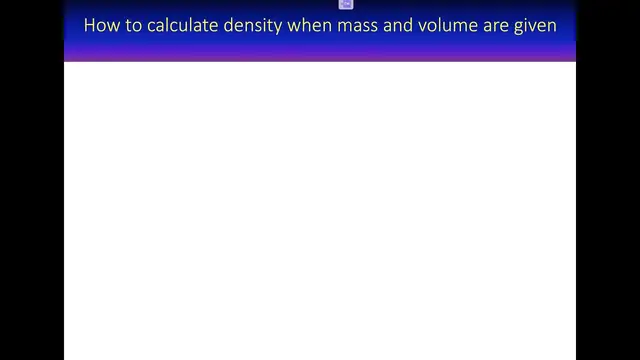 'Video thumbnail for How to calculate density when mass and volume are given'
