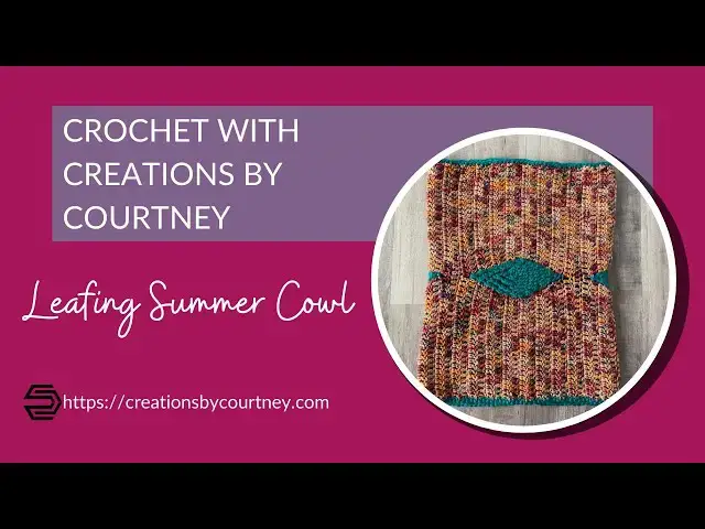 'Video thumbnail for Leafing Summer Crochet Cowl, #oneskeincrochet #stashbustingcrochet #freecrochetpattern'
