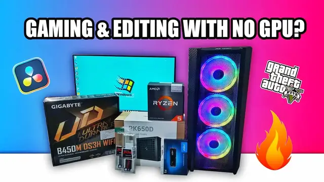 'Video thumbnail for BEST RYZEN 5600G PC Build for GAMING and EDITING ! Under ₹40000 / ₹35000 ! 2023'
