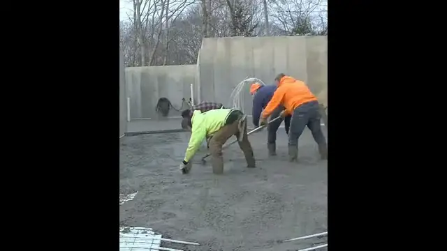 'Video thumbnail for How to pour a concrete floor #shorts'