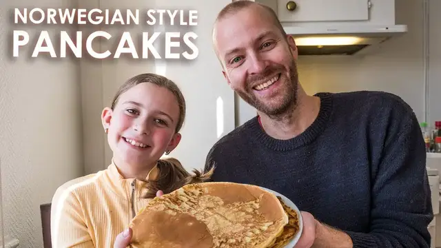 'Video thumbnail for How To Make Pancakes Norwegian Style & Recipe'