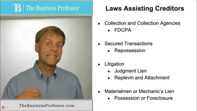 'Video thumbnail for Laws Protecting Creditors'