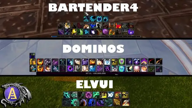 'Video thumbnail for Best Action Bar Addon in WoW || Bartender vs. Dominos vs. ElvUI'