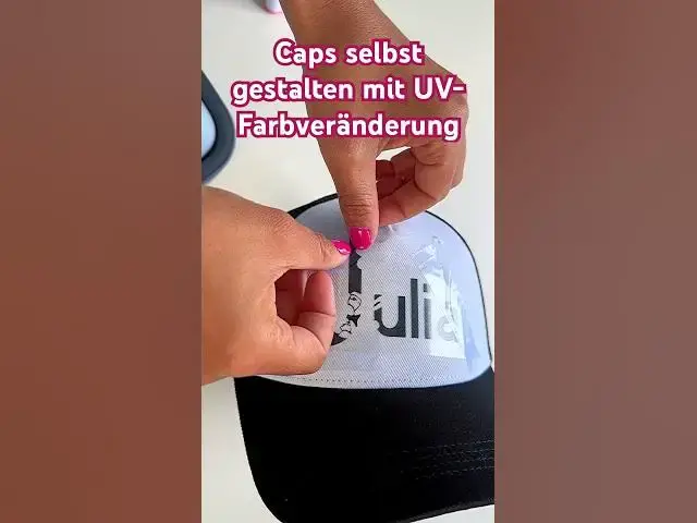 'Video thumbnail for Caps gestalten mit UV-Farbveränderung #cricut #springonshorts'