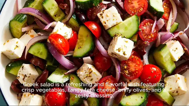 'Video thumbnail for Greek salad recipe'
