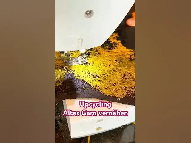 'Video thumbnail for Upcycling - Altes Garn vernähen #springonshorts #upcycling #nähen'