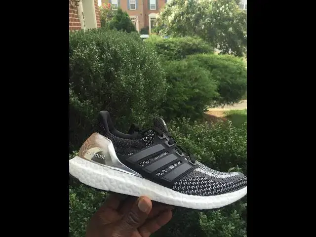 'Video thumbnail for Adidas Ultra Boost Olympic Silver Medal Quick Look'
