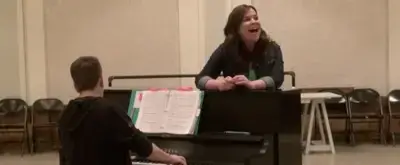 'Video thumbnail for Go Inside Rehearsal for Encores! THE GOLDEN APPLE with Lindsay Mendez, Ashley Brown & More!'