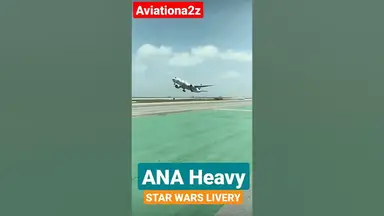 'Video thumbnail for ANA Star Wars Livery Takeoff 🛫 #shorts #takeoff #starwars #takeoff #B777 #SFO #ANA #planespotting'
