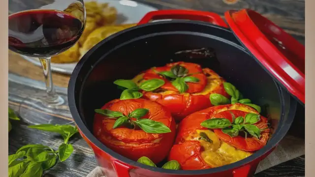 'Video thumbnail for Vegetarische gefüllte Tomaten – Tomates farcies aus Frankreich'