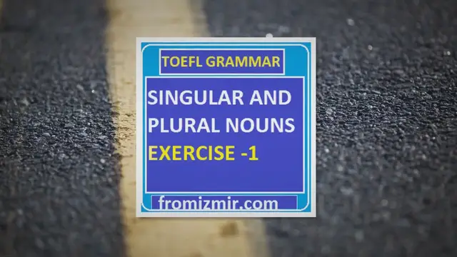 'Video thumbnail for Singular And Plural Nouns Exercise -1'