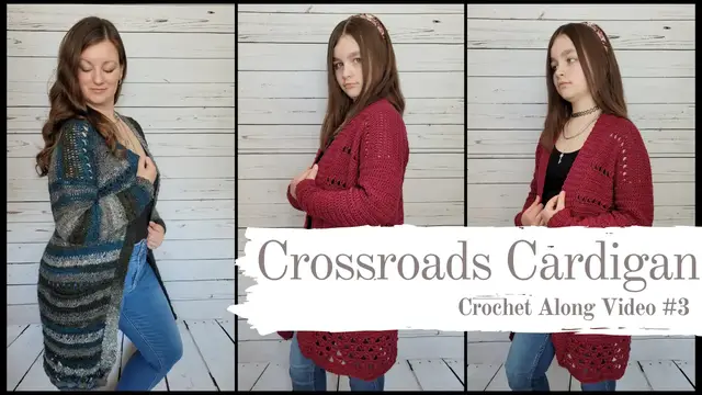 'Video thumbnail for Crochet Cardigan For Women | Crochet Cardigan Tutorial | Crochet Along | Crossroads Cardigan CAL #3'