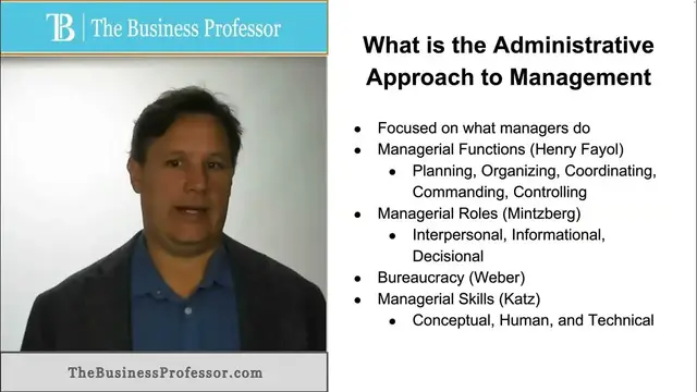 'Video thumbnail for Administrative Approach to Management'