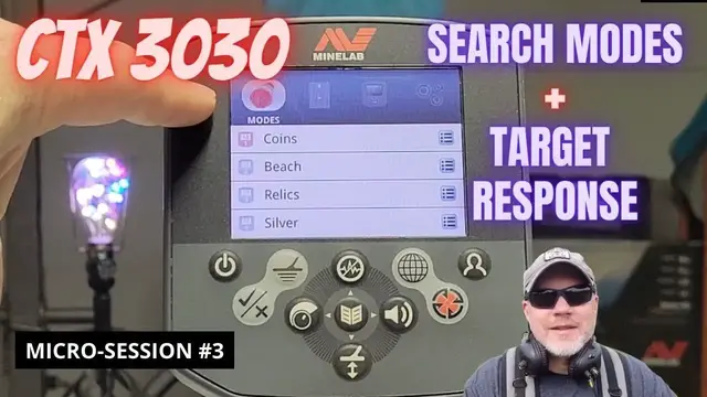 'Video thumbnail for Minelab CTX 3030: Search Modes and Target Response Options - Micro-Session #3'
