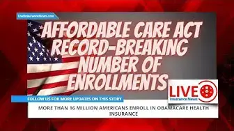'Video thumbnail for Record Breaking Americans enroll in Obamacare Health Insurance'