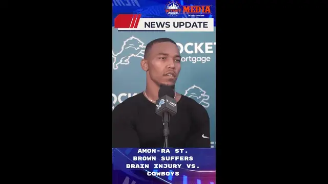 'Video thumbnail for Amon-Ra St. Brown suffers brain injury vs. Cowboys'