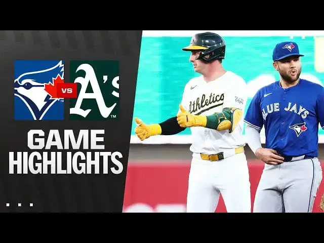 'Video thumbnail for Toronto Blue Jays at Athletics Full-Game Highlights! | 07/12/2025'