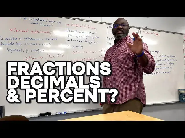 'Video thumbnail for Fractions, Decimals and percents'