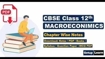 'Video thumbnail for 📗All Class CBSE Notes PDF I 📗Class 12 Macroeconomics Notes PDF 📗'