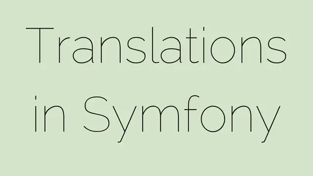 'Video thumbnail for An Introduction to Symfony's Translation Component'
