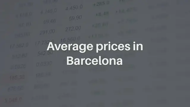 'Video thumbnail for Average prices in Barcelona'