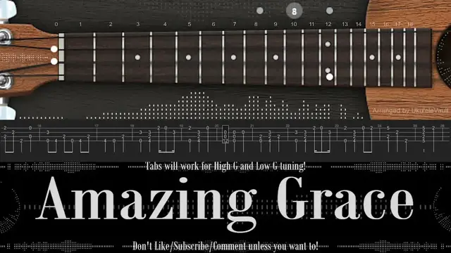 'Video thumbnail for "Amazing Grace" Fingerstyle Ukulele Tabs | Learn or Listen!'