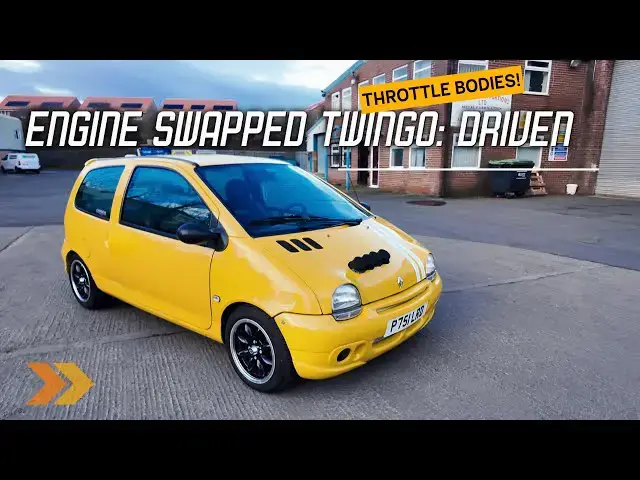 'Video thumbnail for Modified engine swapped Renault Twingo with throttle bodies: Driven!'