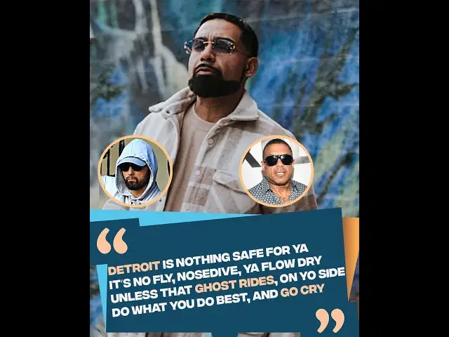 'Video thumbnail for Lazarus disses Benzino on "Ether" freestyle for shootin video in Detroit at Eminem's Mom's Spaghetti'