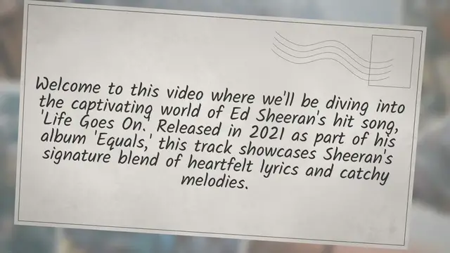 'Video thumbnail for Mastering Ed Sheeran's 'Life Goes On': Unlocking the Chords, Melody, and Guitar Techniques for a Captivating Performance'