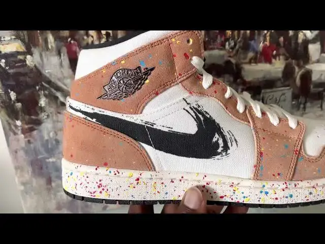 'Video thumbnail for Up Close With The Air Jordan 1 Mid Brush Stroke & Where To Buy It'