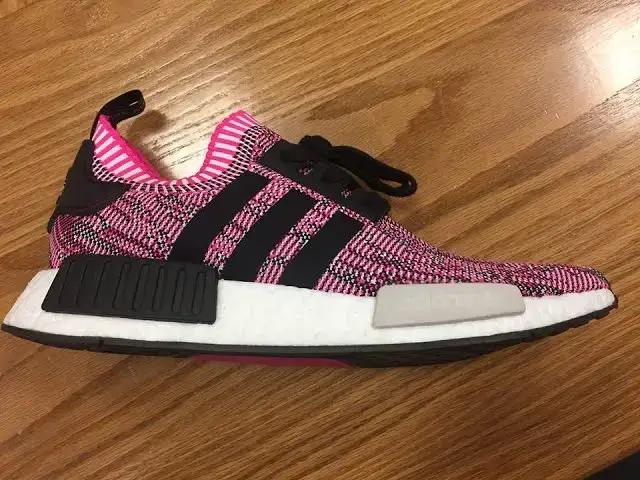 'Video thumbnail for Women’s Adidas NMD R1 PK Primeknit Shock Pink Black BB2363'