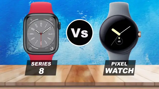 'Video thumbnail for Google Pixel Watch VS Apple Watch Series 8 - 🏆Compare'