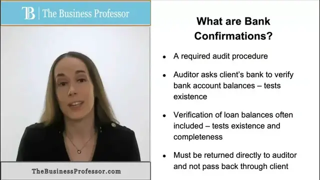 'Video thumbnail for Auditing - Bank Confirmations'