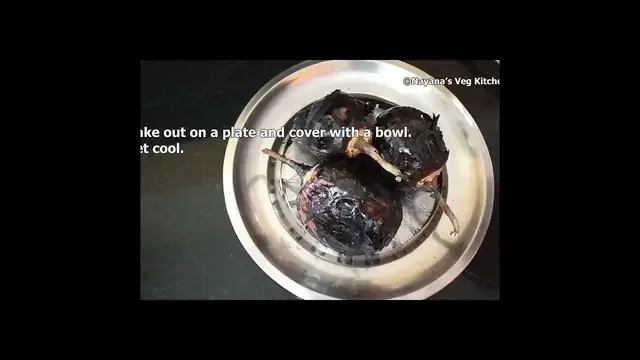 'Video thumbnail for How to roast and mash brinjal #roasting #baingan #short  #subscribe  Nayana's veg kitchen'