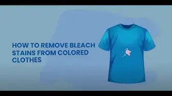 'Video thumbnail for How to remove bleach stains from colored clothes'