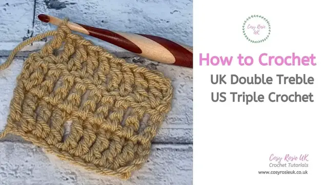 'Video thumbnail for How to Double Treble Crochet UK (Treble crochet US)'