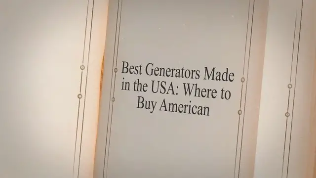 'Video thumbnail for Best Generators Made in the USA: Where to Buy American'