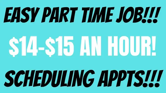 'Video thumbnail for Part Time | $14-$15 An Hour | Schedule Appointments | Work From Home Job | Best Online Jobs 2022'