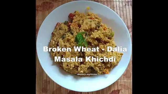 'Video thumbnail for दलिया मसाला खिचडी 😀 Broken wheat/Dalia masala khichdi - Quick One dish meal - No rice'
