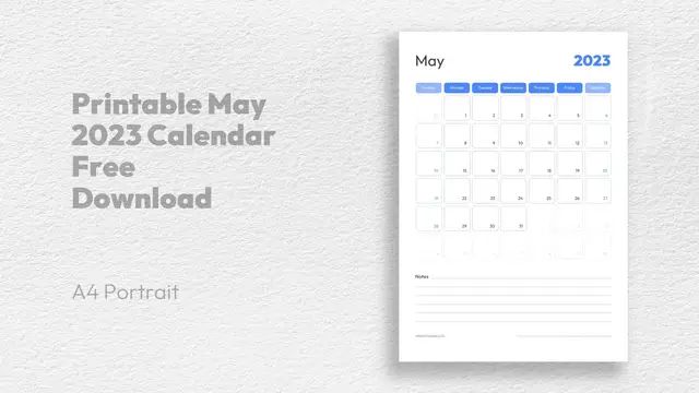 'Video thumbnail for Printable May 2023 Calendar: Free Download Available in PDF, PowerPoint, and Google Slides Formats'