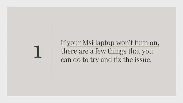 'Video thumbnail for Msi laptop won’t turn on'